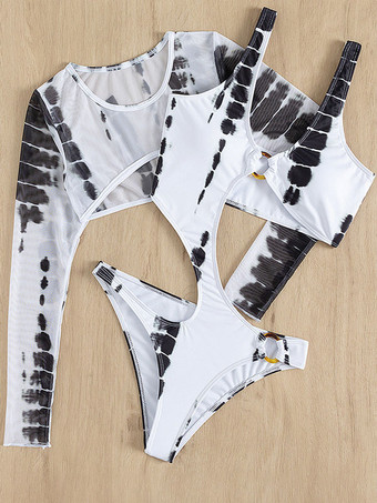 女性のためのモノキニ水着ホワイトサマービーチ水着