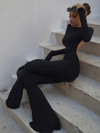 15% di sconto Abito con scollo sul retroSaint Laurent in Seta di colore Nero Donna Abbigliamento da Pagliaccetti e tute intere 