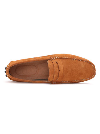 メンズ ペニーローファー シューズ スリッポン モンクストラップ ラウンドトゥ スエードレザー