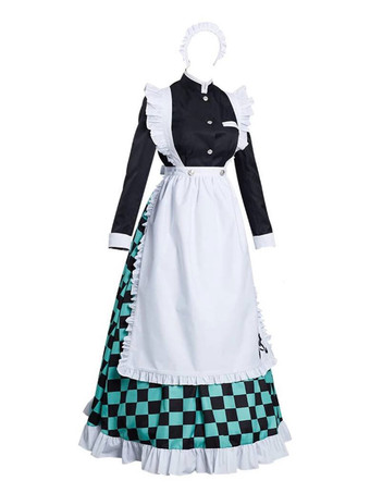 Demon Slayer: Kimetsu No Yaiba Kibutsuji Muzan Kimono Maid Dress Cosplay  Conjunto de Trajes - Cosplayshow.com