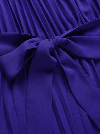 グリーン ジャンプスーツ ノースリーブ プリーツ バックレス ポリエステル フレア サマー プレイスーツ