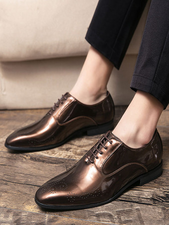 男性用ドレスシューズ 高品質 ポインテッドトゥ ストラップ調節可能 PUレザー