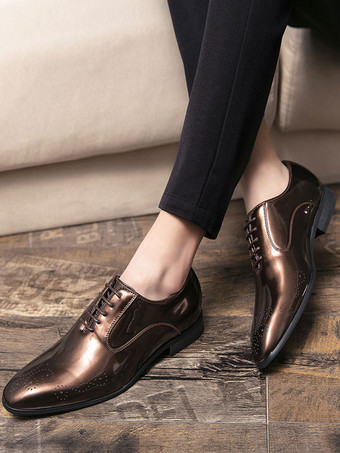 男性用ドレスシューズ 高品質 ポインテッドトゥ ストラップ調節可能 PUレザー