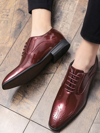 男性用ドレスシューズ 高品質 ポインテッドトゥ ストラップ調節可能 PUレザー