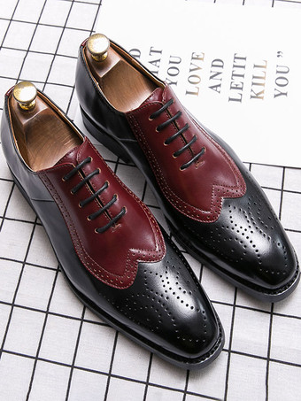 男性用ドレスシューズ モダン ポインテッドトゥ ストラップ 調節可能 PUレザー