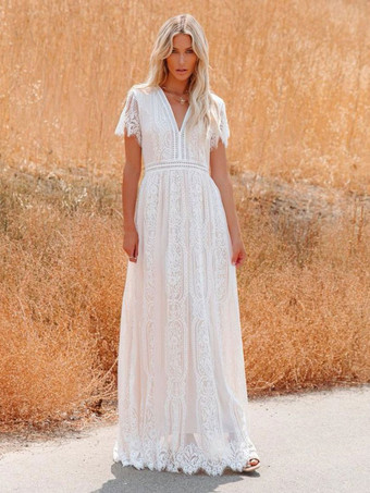 Шикарное белое кружевное платье
