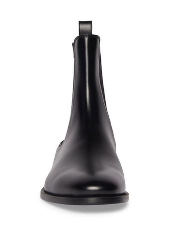 男性用ブーツ 素晴らしい刺繍アートワーク 牛革スクエアトゥ チェルシーブーツ