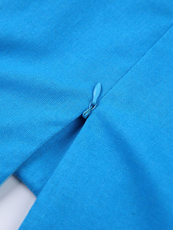 ティール ジャンプスーツ ジュエルネック ノースリーブ カットアウト オープンショルダー ホルター コットン 夏 ワンピース 衣装