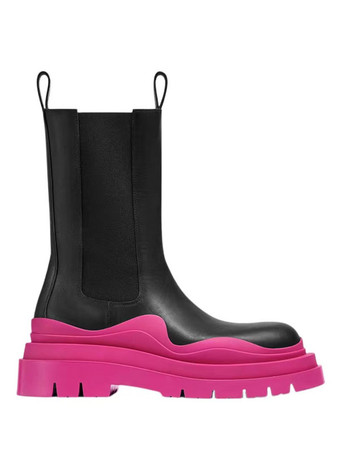 レディース アンクルブーツ 幾何学模様 ラウンドトゥ チェルシーブーツ