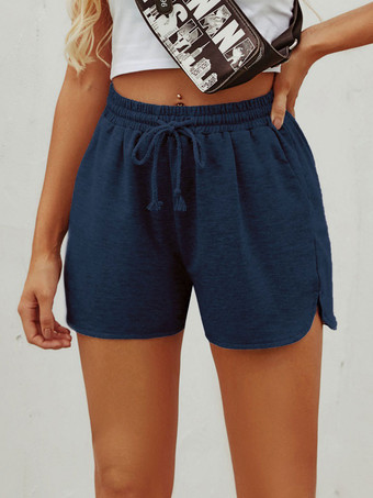 ダークネイビー女性用ショーツ ポリエステル アスレチックボトム