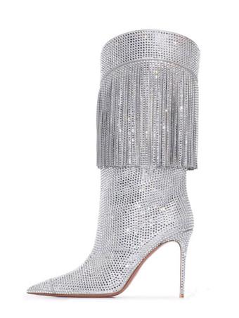 Wide calf hot sale rhinestone boots