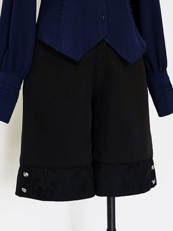 ゴスロリ ブルマ メタル ディテール ストレート ロリータ ショーツ パンツ ブラック