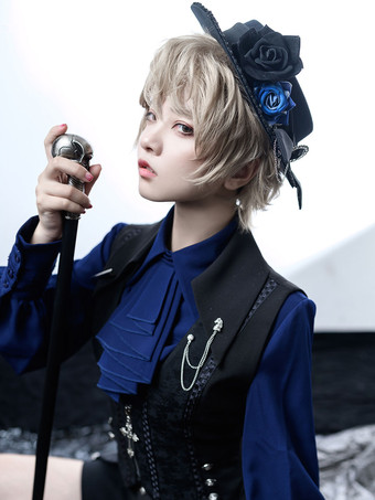 ロリータ カーディガン スイート ポリエステル 王子 ブラック