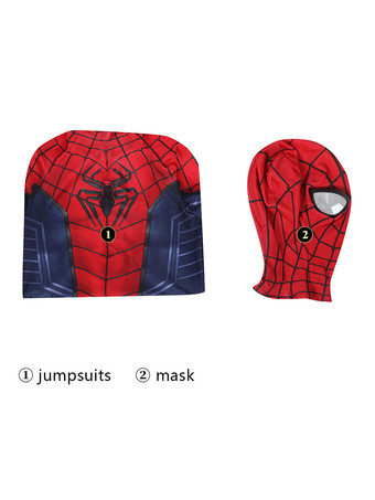 スパイダーマンコスチューム 子供用ゼンタイ レッド ライクラ スパンデックス