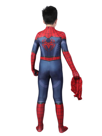 スパイダーマンコスチューム 子供用ゼンタイ レッド ライクラ スパンデックス
