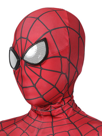 スパイダーマンコスチューム 子供用ゼンタイ レッド ライクラ スパンデックス