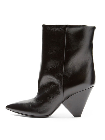 Women's Mid Calf Boots PU Leather Pointed Toe Special-Shaped Heel Mid Calf Boots Boots