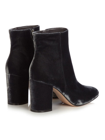 レディース ブーティ ラウンドトゥ チャンキーヒール アンクルブーツ