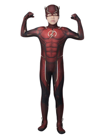 ダークレッドインジャスティスリーグ フラッシュ コスプレスーツ