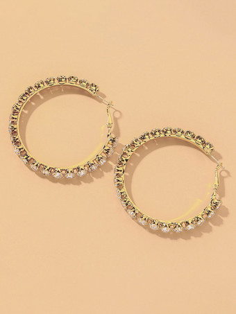 Boucles d'oreilles de mariée Diamant Fille Strass Bijoux de mariée percés