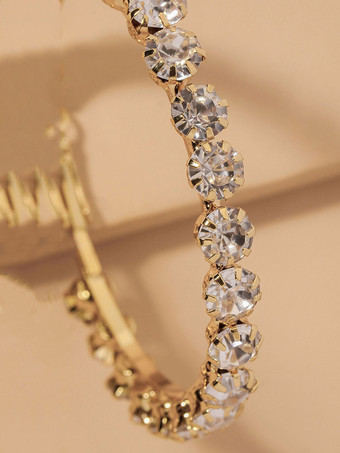 Boucles d'oreilles de mariée Diamant Fille Strass Bijoux de mariée percés