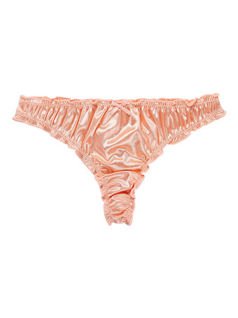 Women Sexy Panties Pink Gold 1 Piece Nylon Underwear Bows Lingerie
