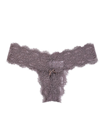 女性のセクシーなパンティー パープル 1 ピース ナイロン下着弓ランジェリー