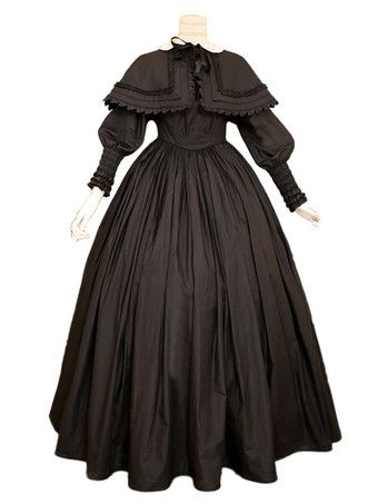 黒のレトロな衣装レース ポリエステル ドレス女性のマリー ・ アントワ ネット衣装レトロ チュニック仮面舞踏会ボール ガウン