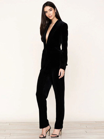 ブラック ツーピース スーツ ベロア ブレザー セット 春 秋 衣装 女性用