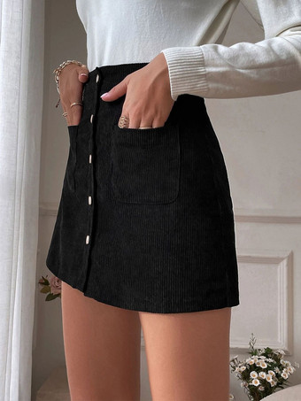 女性のためのコーヒーブラウンコーデュロイショート秋と冬の女性のボトムス