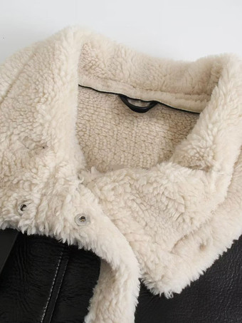 PU レザー モト ジャケット女性特大冬アウター