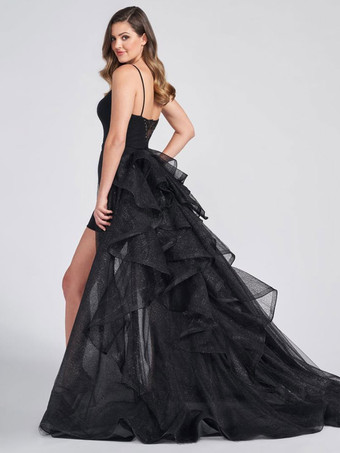 黒のウェディングドレスシースノースリーブショートブライダルドレス無料カスタマイズ