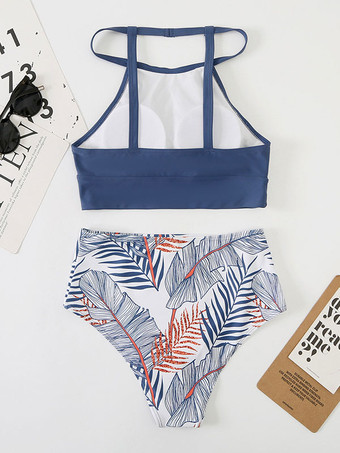 女性の青い夏のセクシーな水着のための水着