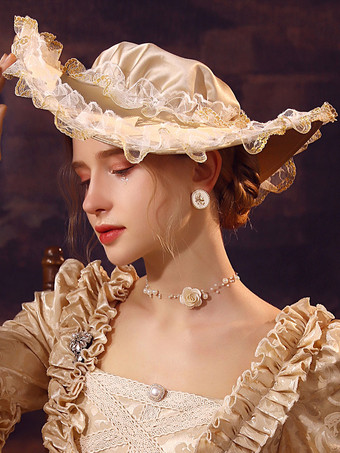 Retro Cap Christmas Halloween Women's Polyester Royal Hat Costume Accessories