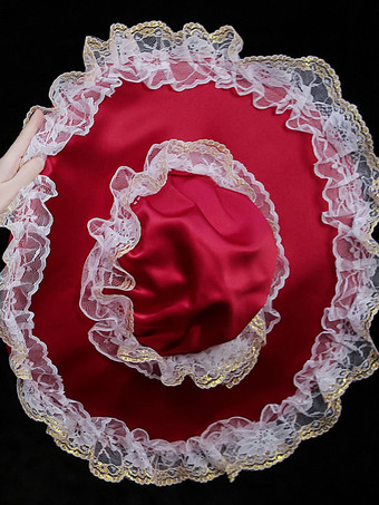 レッド ビンテージ ハット 漫画 クリスマス 女性用 ポリエステル ロイヤルキャップ コスチュームアクセサリー