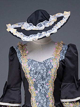 ブラック ビンテージ ハット 漫画 クリスマス 女性用 ポリエステル ロイヤルキャップ コスチュームアクセサリー