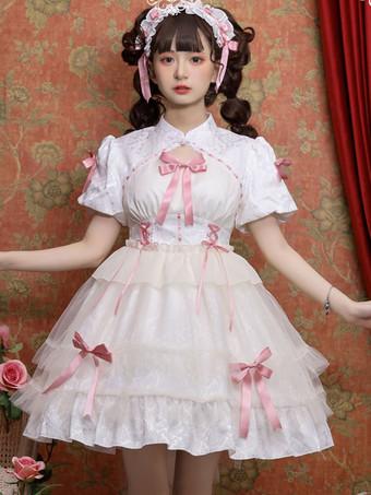 Sweet Lolita Dress Polyester Short Sleeves Dress - Milanoo.com