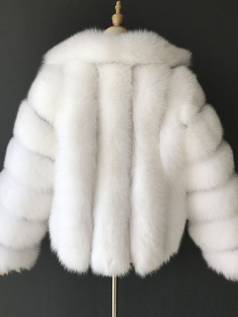 ふわふわフェイクファーショートコート ラペル付き 環境に優しい女性用冬用ジャケット 2025