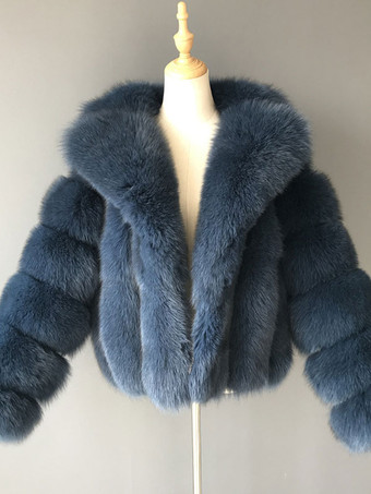 ふわふわフェイクファーショートコート ラペル付き 環境に優しい女性用冬用ジャケット 2025