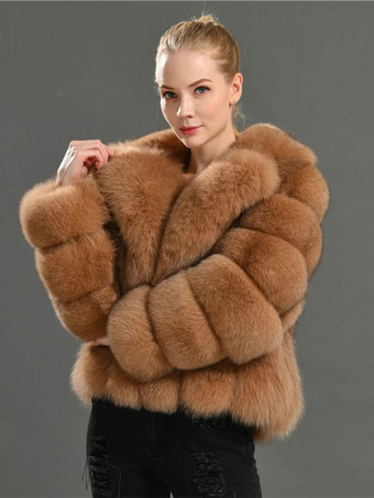 Plush Faux Fur Jacket Winter Short Coat For Women 2024