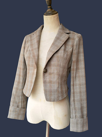 ブラウン ロリータ カーディガン シック コットン