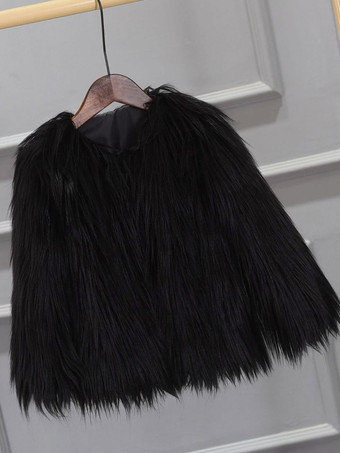 ブラック フェイクファーコート 冬 ショート エコフレンドリー ファーコート レディース 2025