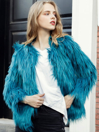 Faux Fur Coat Winter Short Outerwear For Women 2024