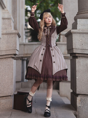 ゴシック ロリータ スカート インファンタ コーヒー ブラウン ロリータ スカート