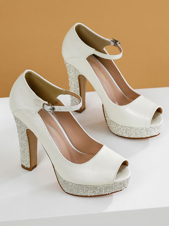 Chaussures De Mariée Pour Femme En Cuir PU Chaussures De Mariée