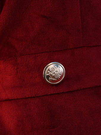 レッド レトロ コスチューム ポリエステル オーバーコート レディース レトロ トップ マリー・アントワネット コスチューム パーティー ウエディングドレス バーガンディ