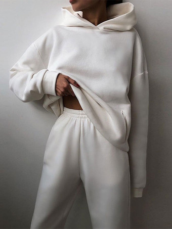 ホワイト パンツ セット コーヒー ブラウン フィールド ポリエステル アスレチック 2 点セット