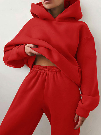 レッド パンツ セット コーヒー ブラウン フィールド ポリエステル アスレチック 2 点セット