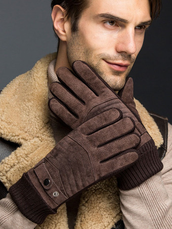 Мужские зимние теплые короткие перчатки с подогревом