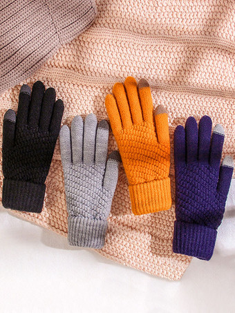 Короткие женские теплые зимние короткие перчатки с подогревом для женщин